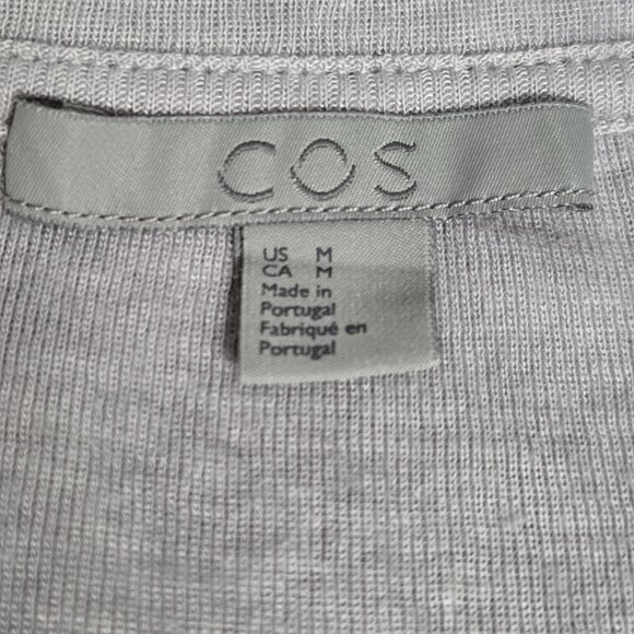 COS Oversized Gray Wool Blend T-shirt Size M - Picture 2 of 9